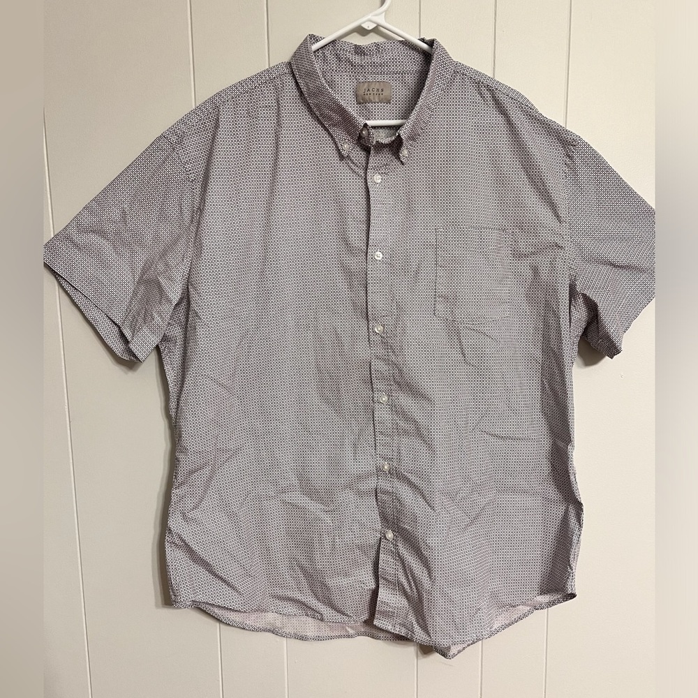 Jachs New York Shirt‎ Men's XXL Short Sleeve Button Down Geometric